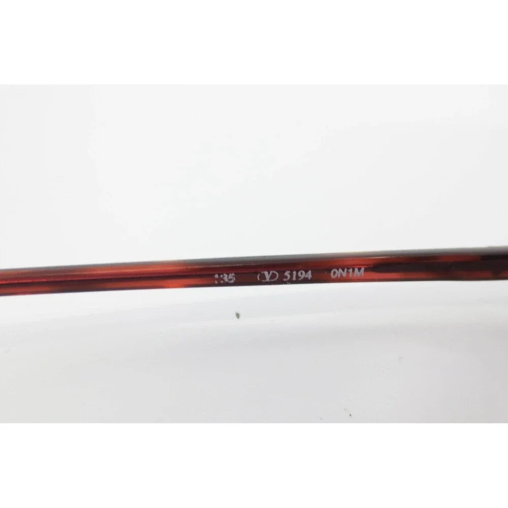 Valentino 5194 ON1M Red Tortoise Semi Rimless Oval Eyeglass Frames Italy